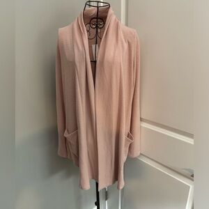 NWT LOFT Lounge Open Cardigan in Pink Size Small
